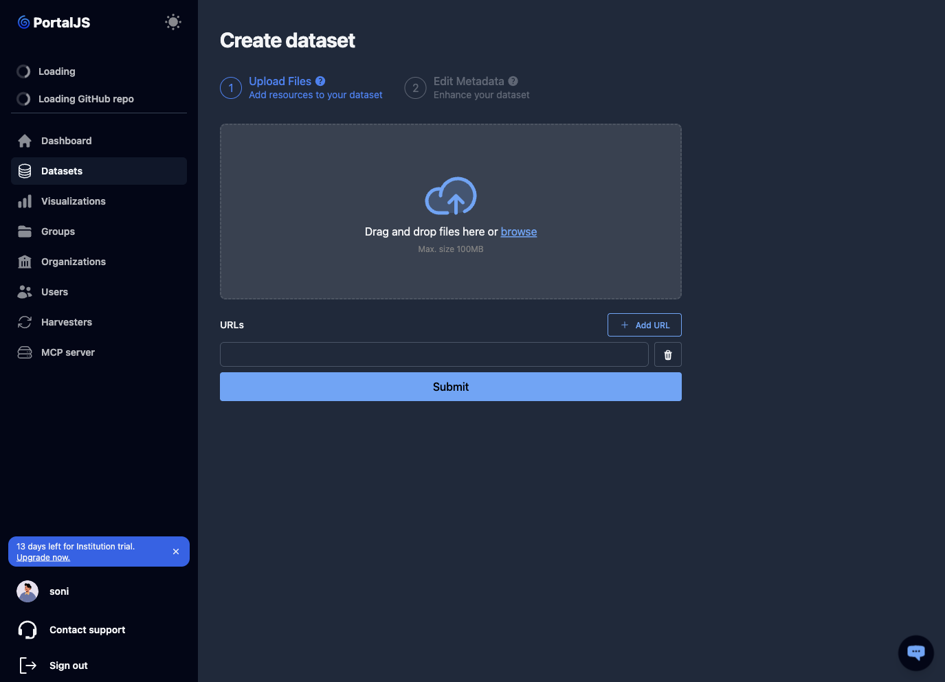 placeholder: upload step