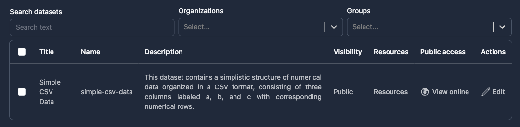 placeholder: dataset search filters