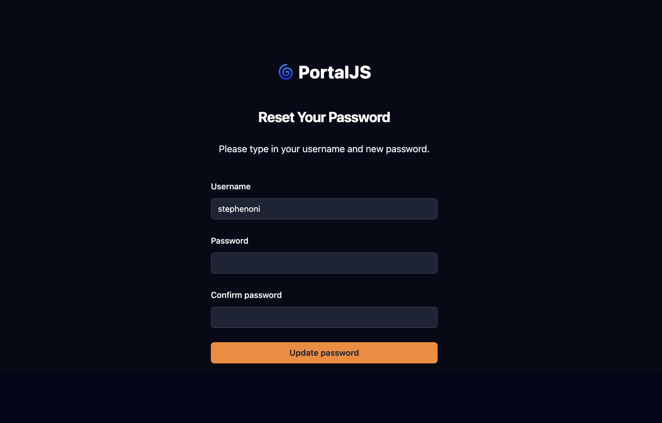 placeholder: forgot-password page